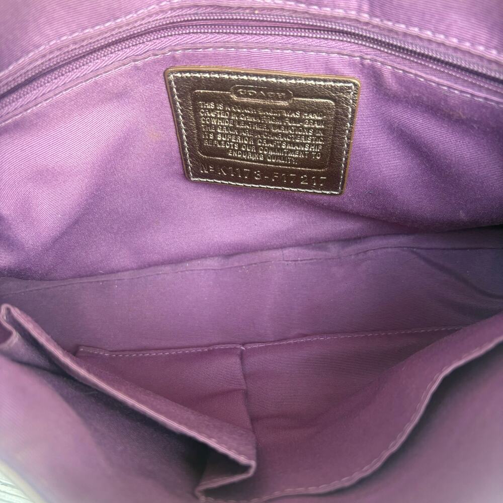 Coach Purse Soho Pleated Shoulder Bag Baguette Bronze Metallic F18217 - Picture 12 of 16